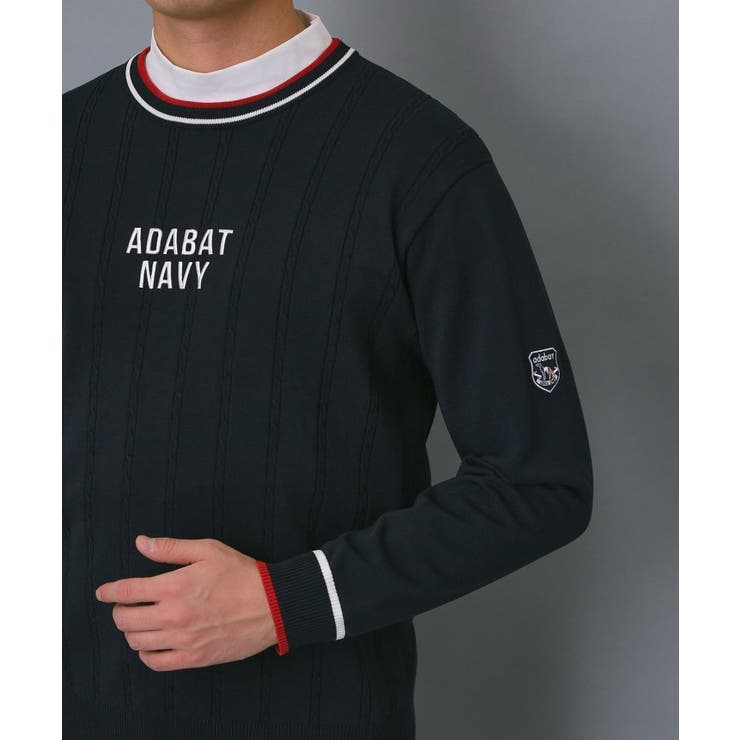 【ADABAT NAVY】ケーブルストライプクルーニット | adabatmen | 詳細画像22 