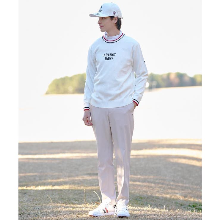 【ADABAT NAVY】ケーブルストライプクルーニット | adabatmen | 詳細画像5 