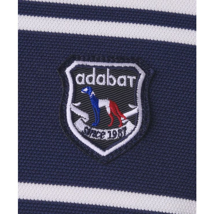 【ADABAT NAVY】UVカット ランダムボーダー半袖ポロシャツ | adabatmen | 詳細画像10 
