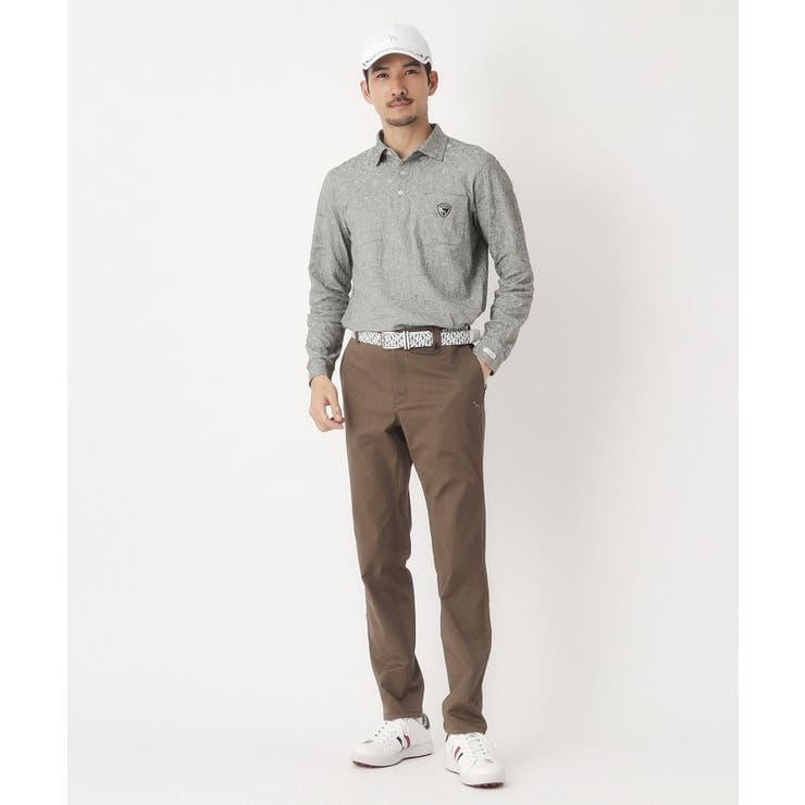 ボタニカルジャカード長袖ポロシャツ | adabatmen | 詳細画像6 