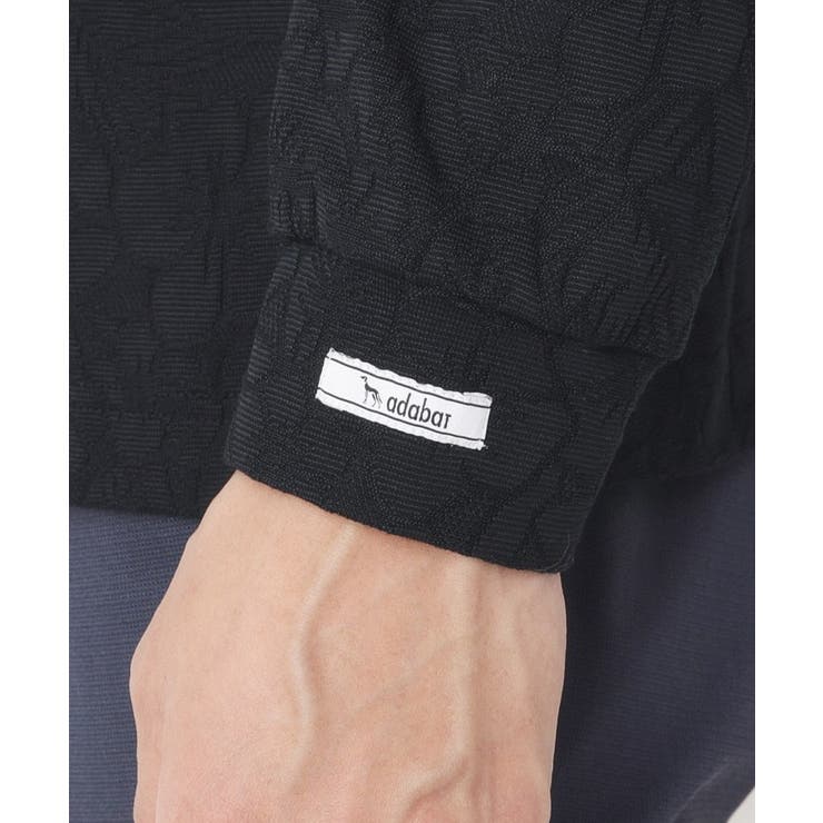 ボタニカルジャカード長袖ポロシャツ | adabatmen | 詳細画像14 