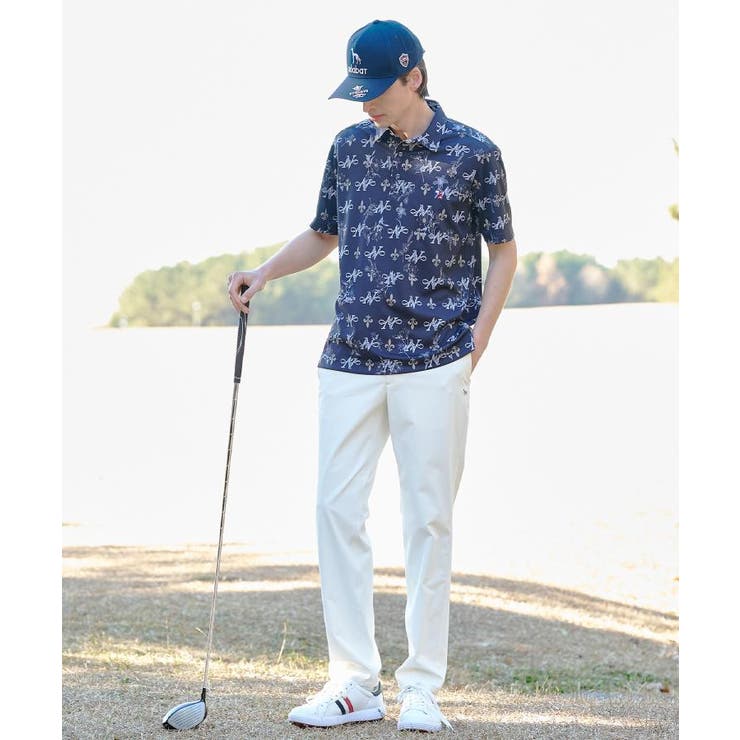 【ADABAT NAVY】シャダンロゴモノグラム半袖ポロシャツ | adabatmen | 詳細画像5 