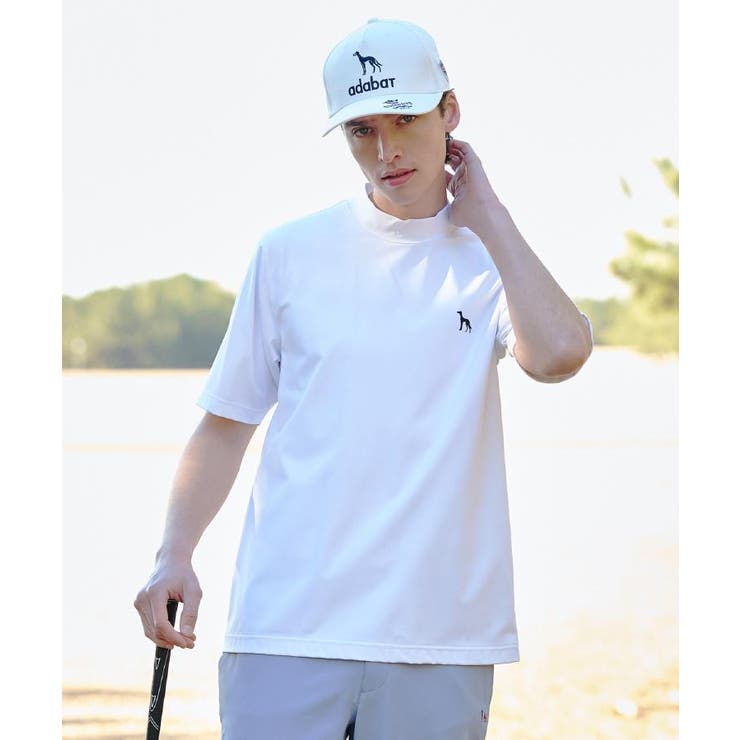 【ADABAT NAVY】ナイロン混ストレッチ半袖モックT | adabatmen | 詳細画像4 