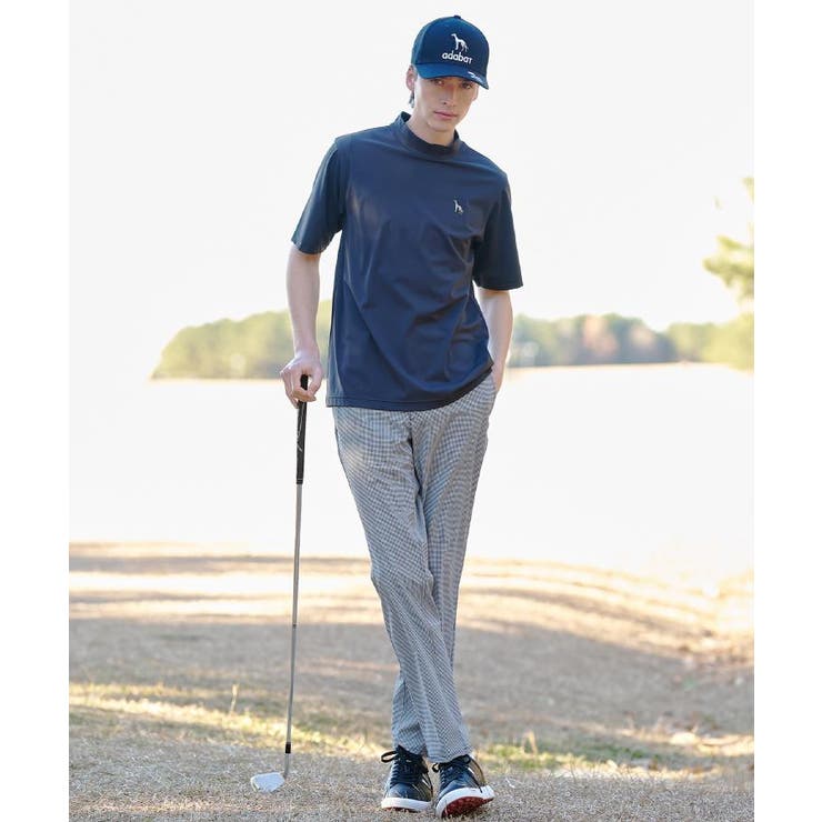 【ADABAT NAVY】ナイロン混ストレッチ半袖モックT | adabatmen | 詳細画像2 