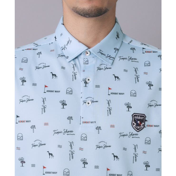 【ADABAT NAVY】カノコサマーロゴプリント半袖ポロシャツ | adabatmen | 詳細画像13 