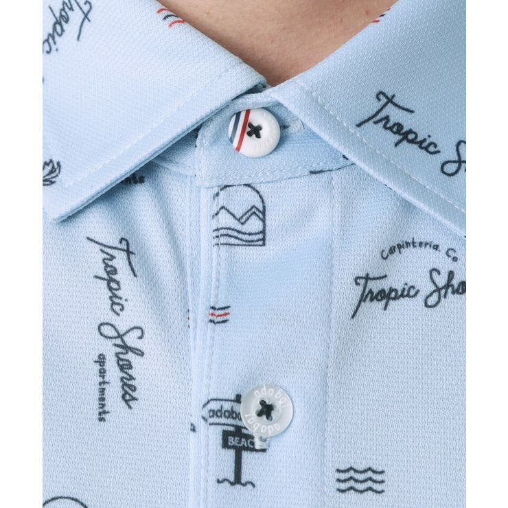 【ADABAT NAVY】カノコサマーロゴプリント半袖ポロシャツ | adabatmen | 詳細画像14 