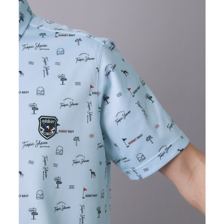 【ADABAT NAVY】カノコサマーロゴプリント半袖ポロシャツ | adabatmen | 詳細画像15 