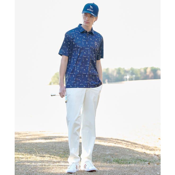 【ADABAT NAVY】カノコサマーロゴプリント半袖ポロシャツ | adabatmen | 詳細画像8 