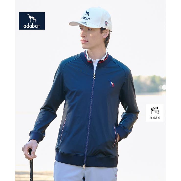 ネイビー(094) | 【ADABAT NAVY】ナイロントリコットジップブルゾン | adabatmen
