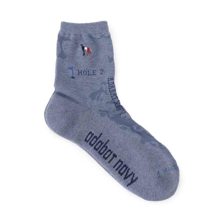 サックスブルー(190) | 【ADABAT NAVY】リンクスショートソックス | adabatmen