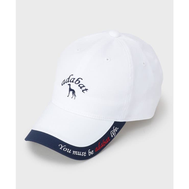 ホワイト(001) | ラインブリムラウンディッシュキャップ | adabatmen