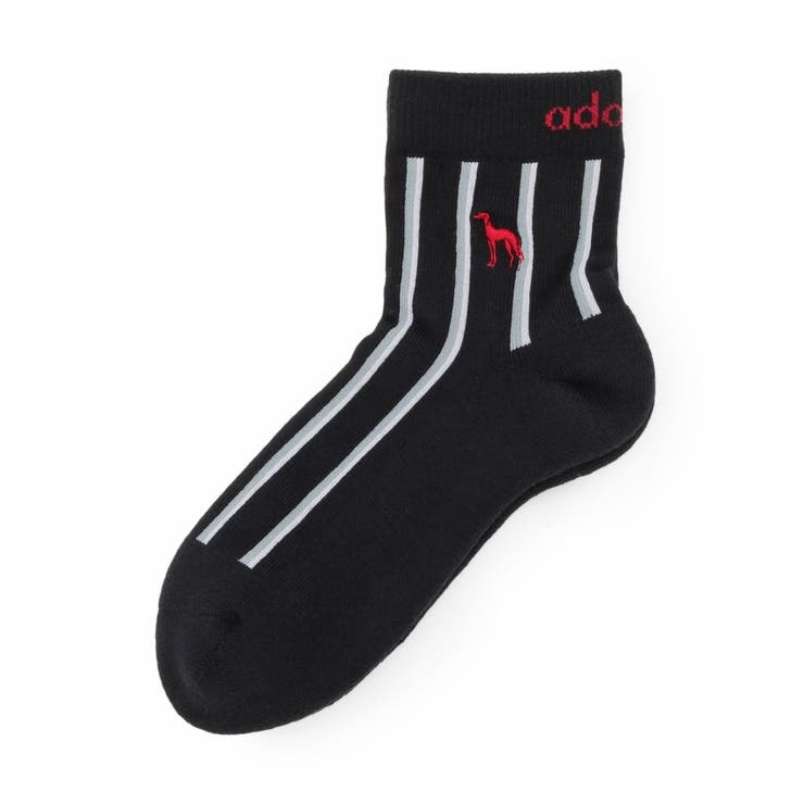 ブラック(019) | 【新レーベル ADABAT NAVY】フルールドリスショートソックス | adabatmen