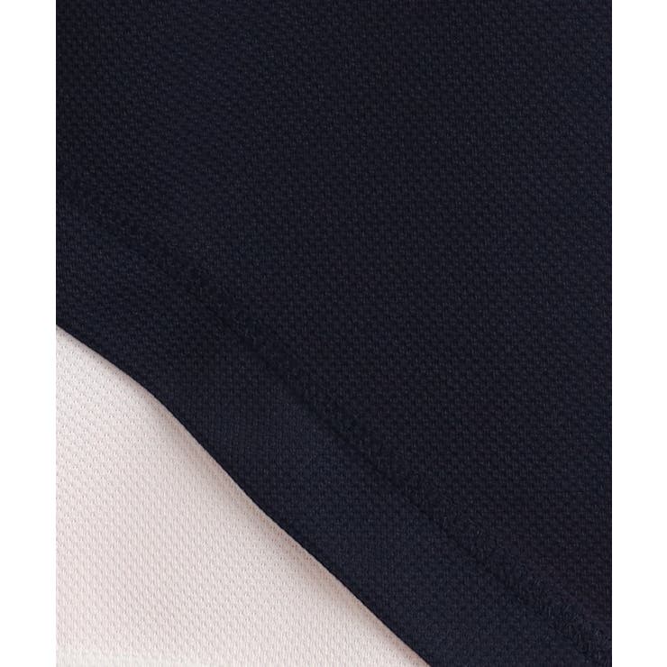 ライトブルー(891)】【日本製／遮熱効果】切り替えロゴデザイン 半袖