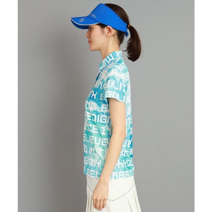 UVカット/防透け】ロゴデザイン 半袖ポロシャツ[品番：WRDW0163452