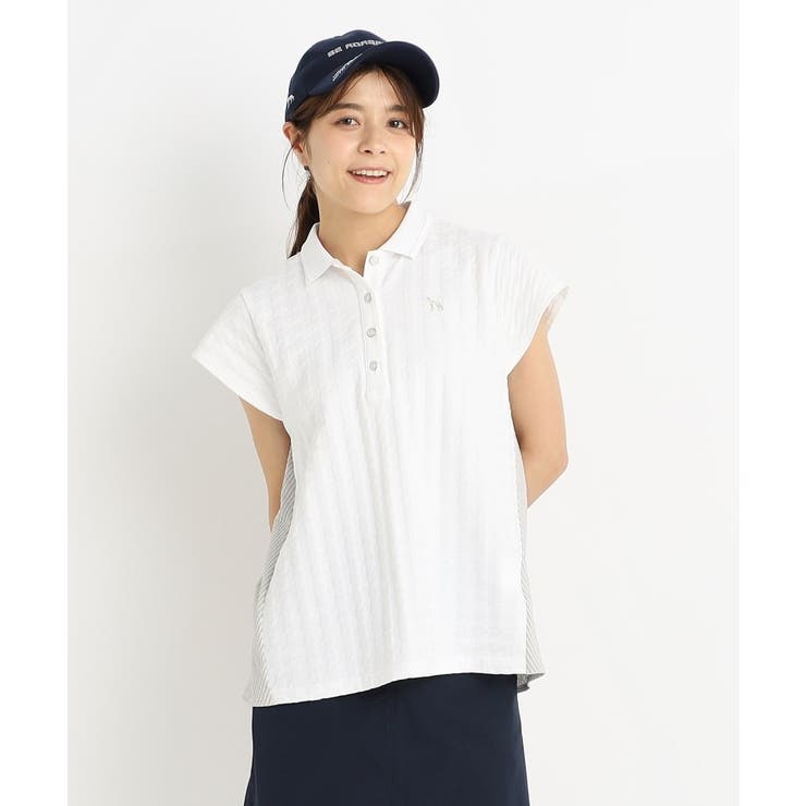 新品タグ付き★adabat ロゴデザイン リボン付き フレンチスリーブTシャツ ロゴデザイン リボン付き フレンチスリーブTシャツ[品番