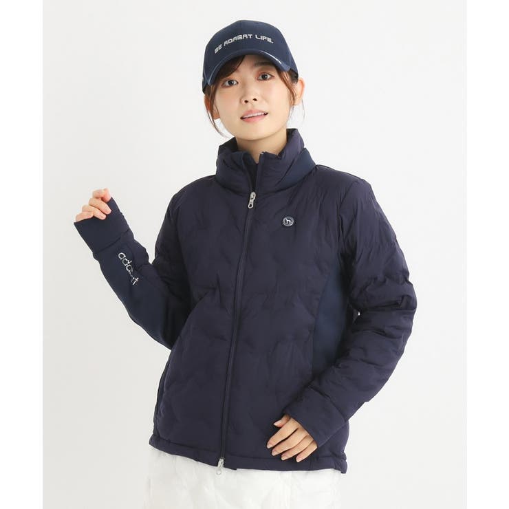 ネイビー(094) | 粒中綿 ジャージ切り替え 防寒アウター | adabat