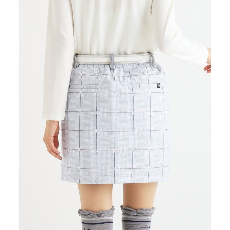 【リバーシブル】格子柄 台形スカート | adabat | 詳細画像5 