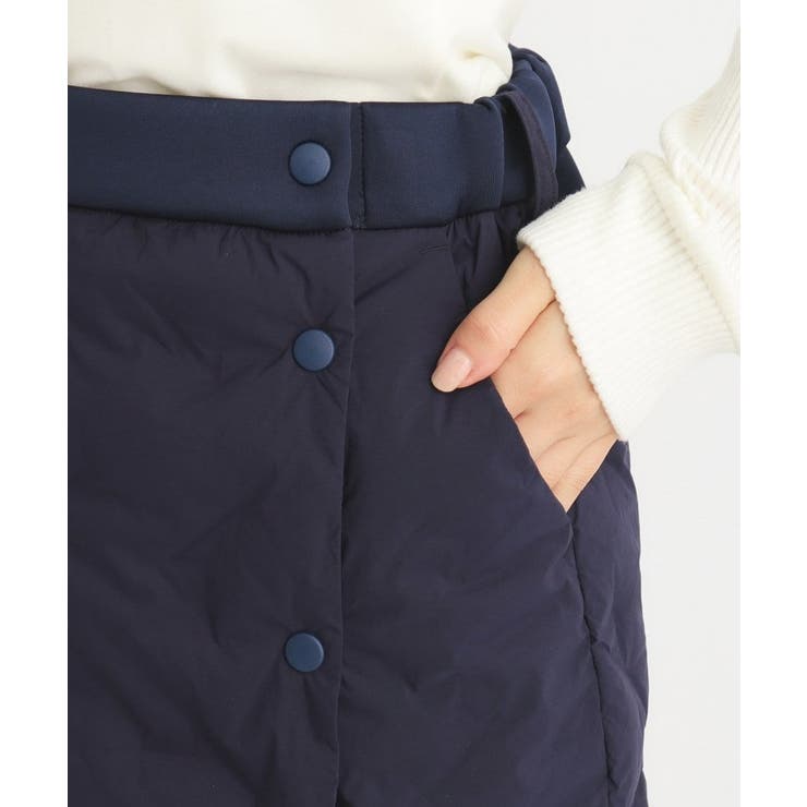 【撥水加工】粒中綿 ウエストゴム ラップ式スカート | adabat | 詳細画像13 