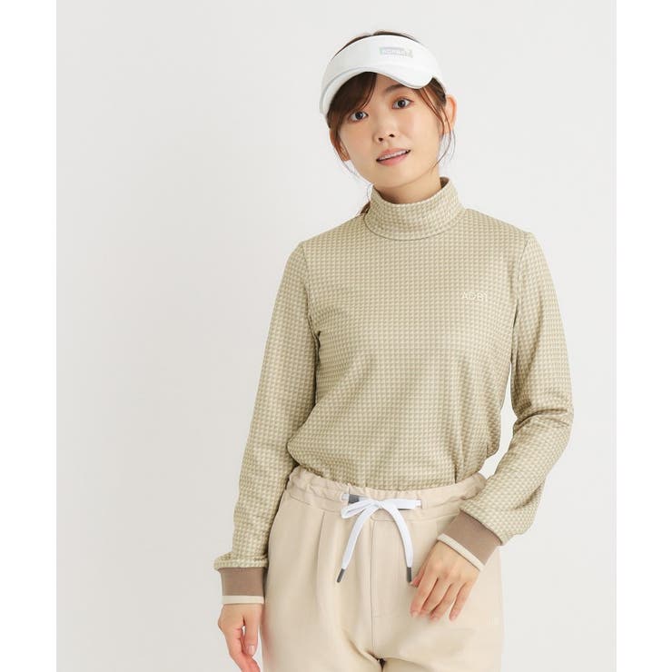 adabat】アダバット ゴルフウェア モックネックシャツ 長袖 40(L