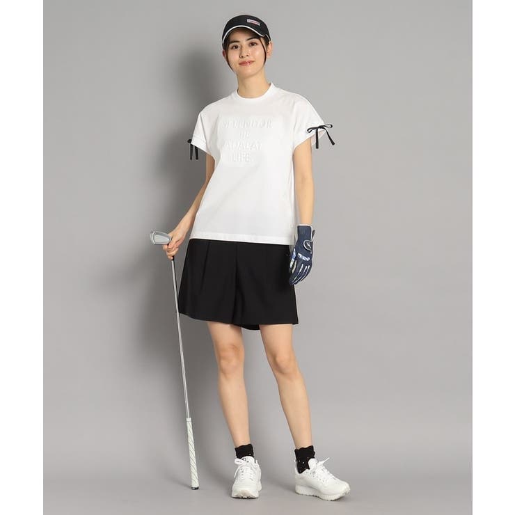 新品タグ付き★adabat ロゴデザイン リボン付き フレンチスリーブTシャツ ロゴデザイン リボン付き フレンチスリーブTシャツ[品番