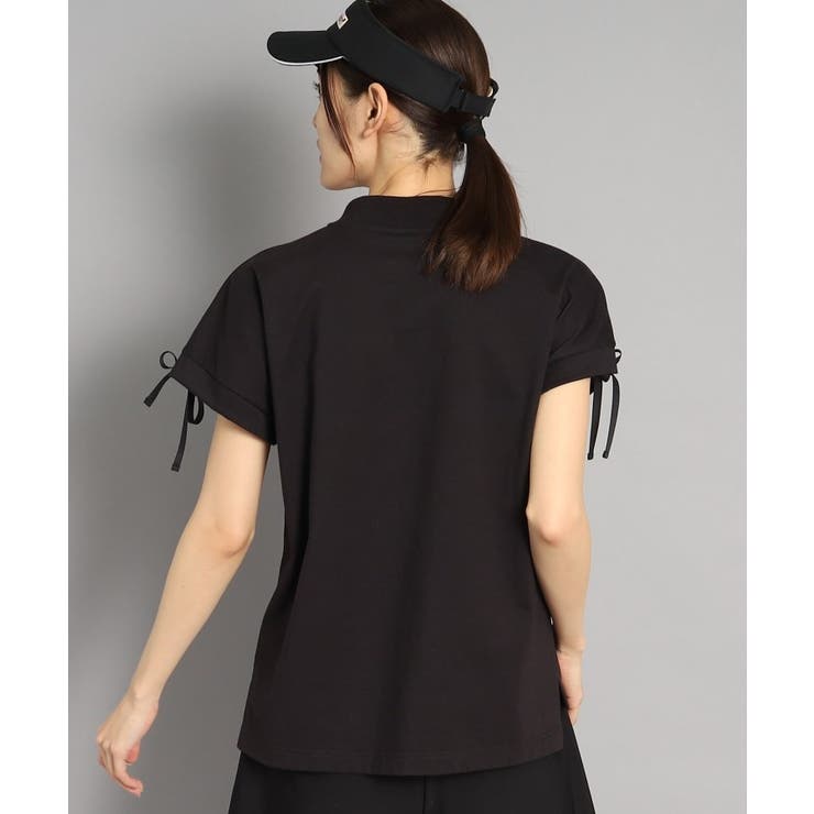 新品タグ付き★adabat ロゴデザイン リボン付き フレンチスリーブTシャツ ロゴデザイン リボン付き フレンチスリーブTシャツ[品番