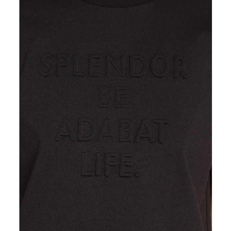 新品タグ付き★adabat ロゴデザイン リボン付き フレンチスリーブTシャツ ロゴデザイン リボン付き フレンチスリーブTシャツ[品番