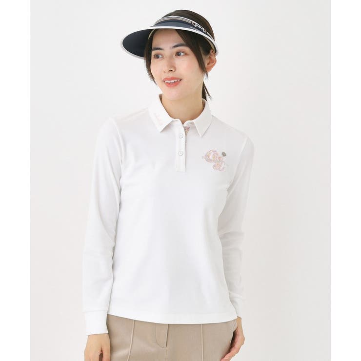 起毛ストレッチ長袖ポロシャツ | adabat | 詳細画像1 