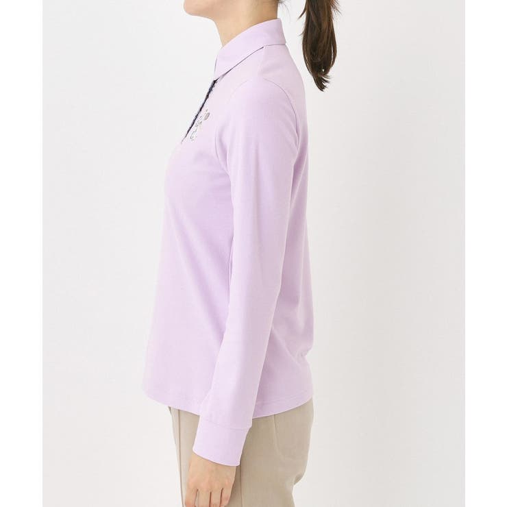 起毛ストレッチ長袖ポロシャツ | adabat | 詳細画像14 