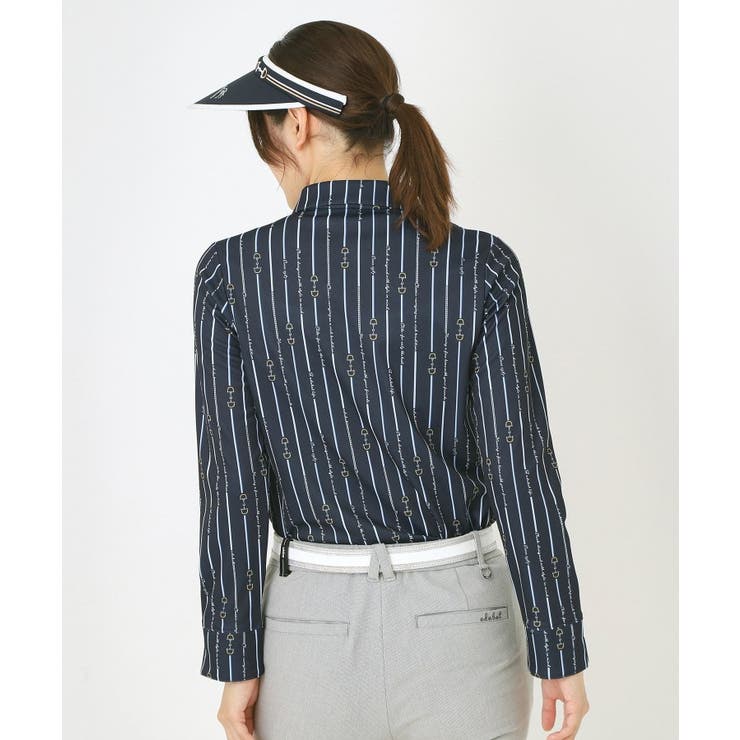 【吸水速乾】ビットストライプ長袖ポロシャツ | adabat | 詳細画像6 