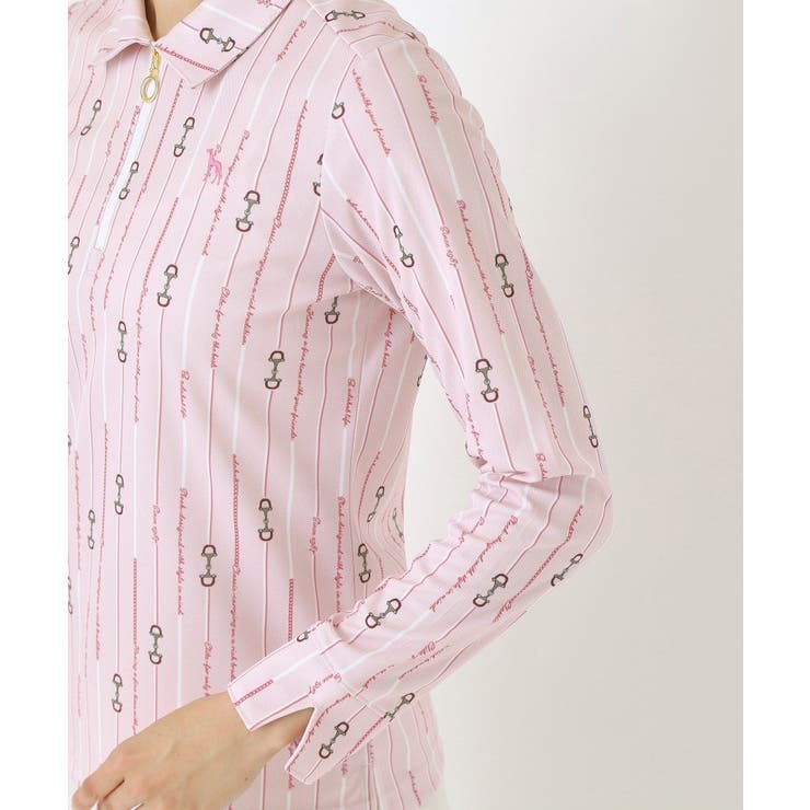 【吸水速乾】ビットストライプ長袖ポロシャツ | adabat | 詳細画像14 