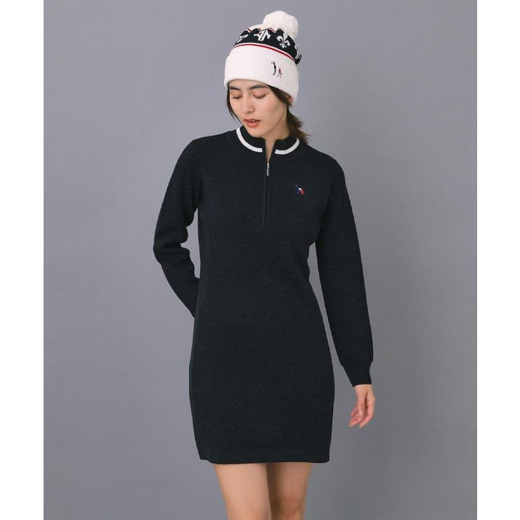 【ADABAT NAVY】フルールドリスニットワンピース | adabat | 詳細画像1 