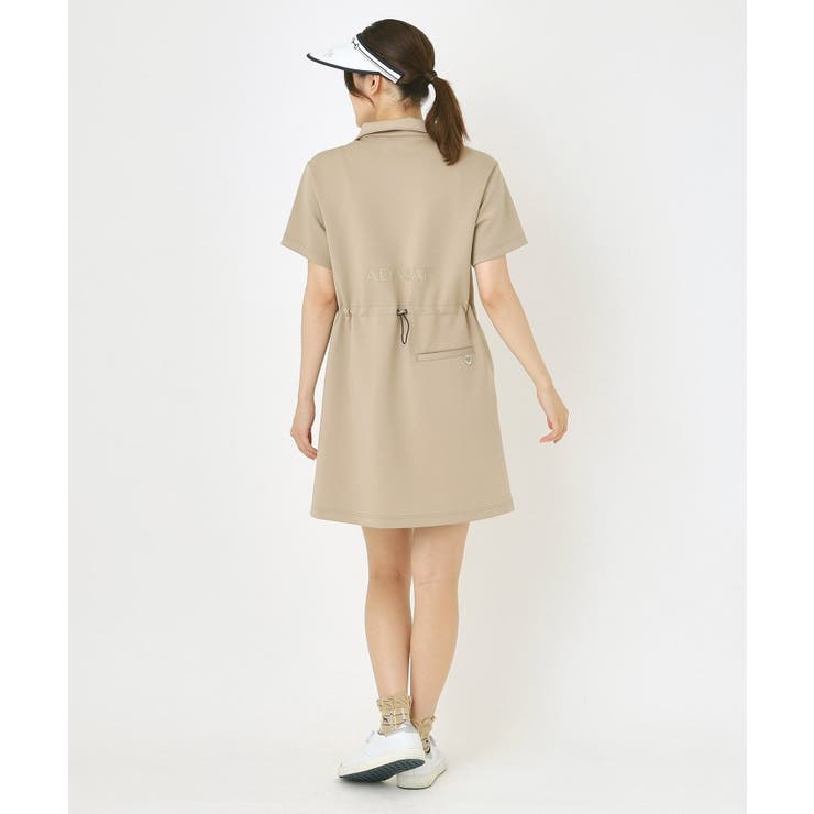 アダバット(36)(S)　レディースゴルフジップアップワンピース　adabat アダバット(36)(S) レディースゴルフジップアップワンピース