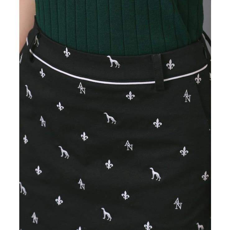 【ADABAT NAVY】エンブロイダリーモノグラムスカート | adabat | 詳細画像9 