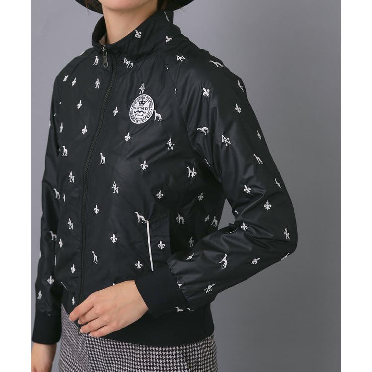 【ADABAT NAVY】エンブロイダリーモノグラムジップブルゾン | adabat | 詳細画像11 