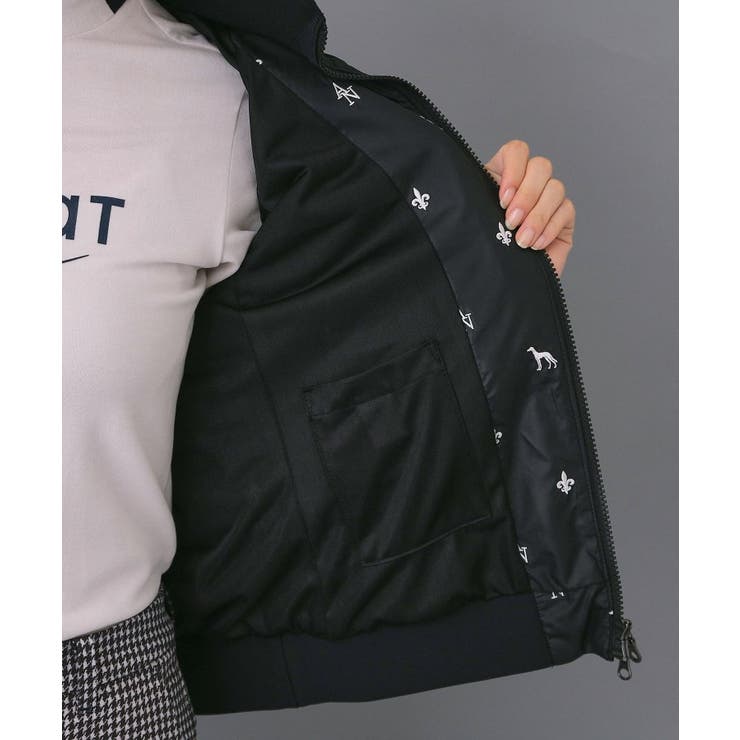 【ADABAT NAVY】エンブロイダリーモノグラムジップブルゾン | adabat | 詳細画像14 