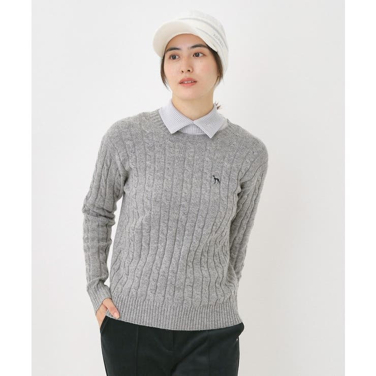 ケーブル柄クルーネックニット | adabat | 詳細画像2 