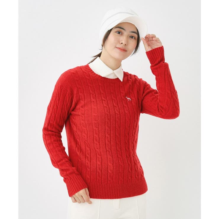 ケーブル柄クルーネックニット | adabat | 詳細画像13 