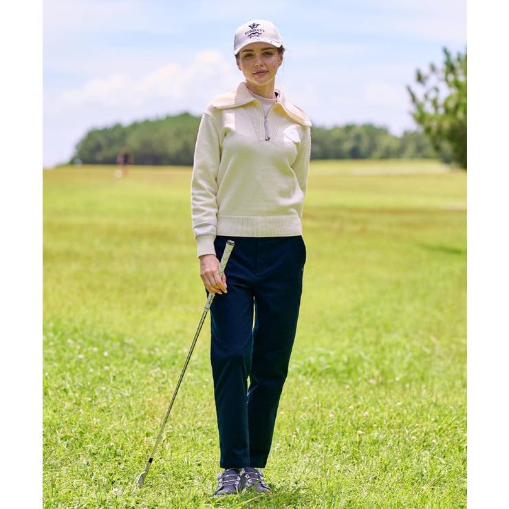 【ADABAT NAVY】ハーフジップワイドカラーニット | adabat | 詳細画像3 