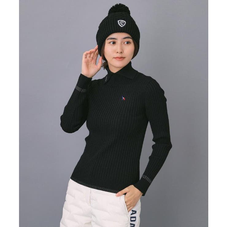 【ADABAT NAVY】ワイドリブスプリットカラーニット | adabat | 詳細画像9 