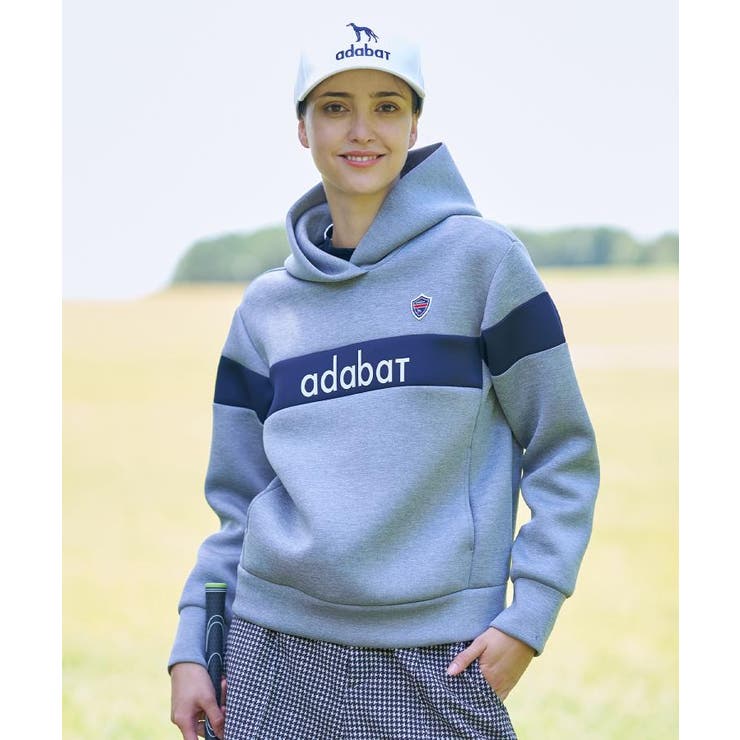 【ADABAT NAVY】ブロッキングラインロゴフーディー | adabat | 詳細画像20 