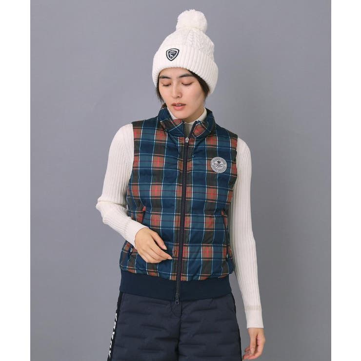 【ADABAT NAVY】【撥水】タータンチェック中綿ベスト | adabat | 詳細画像5 