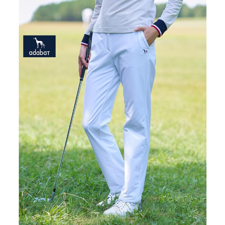 ホワイト(001) | 【ADABAT NAVY】【撥水】裏起毛ストレッチパンツ | adabat