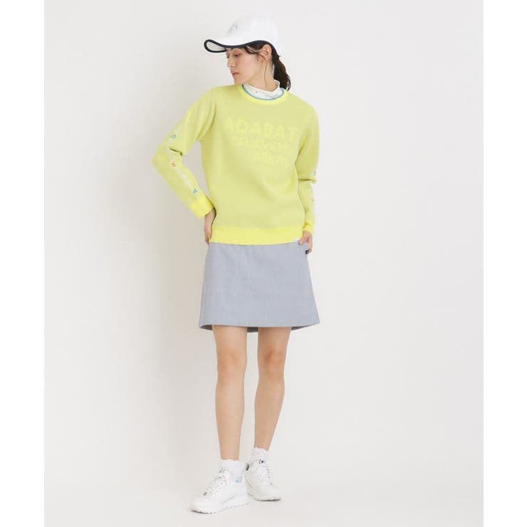 ウォッシャブル ロゴジャカードニット | adabat | 詳細画像6 