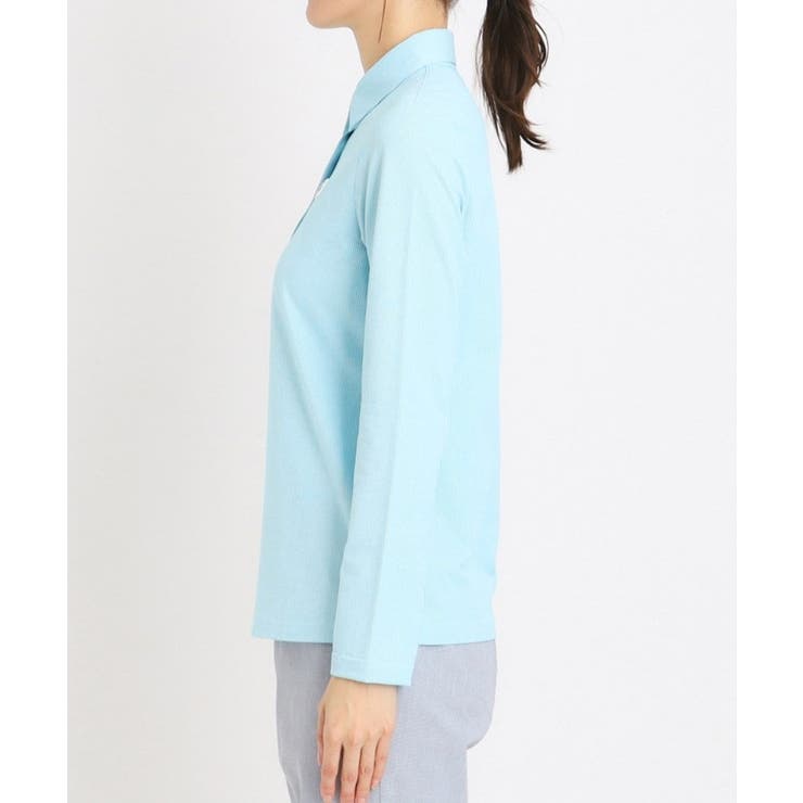 UVカット/吸水速乾 シャンブレーストレイプ 長袖ポロシャツ | adabat | 詳細画像11 