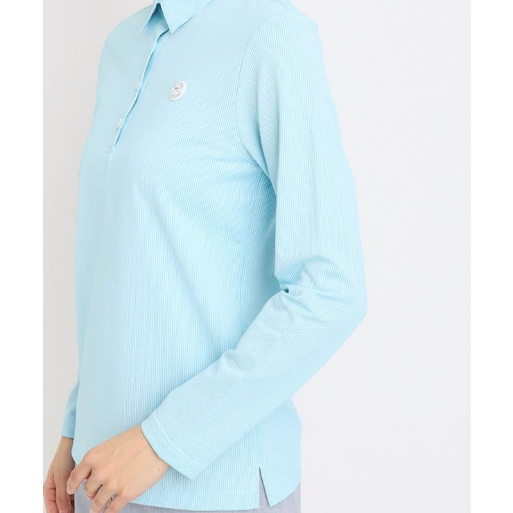 UVカット/吸水速乾 シャンブレーストレイプ 長袖ポロシャツ | adabat | 詳細画像14 