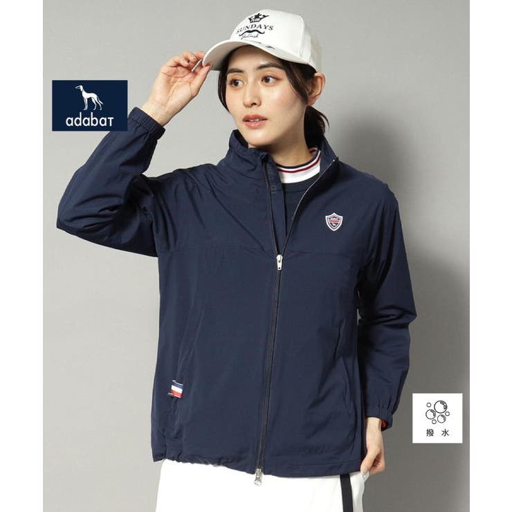 ネイビー(094) | 【新レーベル ADABAT NAVY】撥水加工 Aラインライトブルゾン | adabat