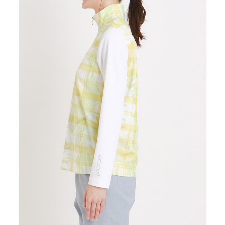 UVカット/吸水速乾 フラワーチェックハーフジッププルオーバー | adabat | 詳細画像9 