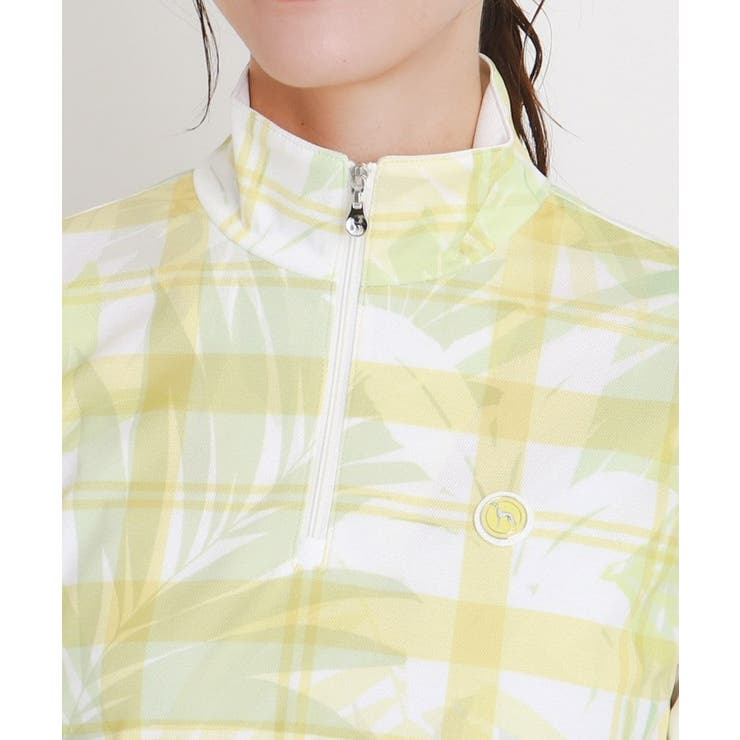 UVカット/吸水速乾 フラワーチェックハーフジッププルオーバー | adabat | 詳細画像11 