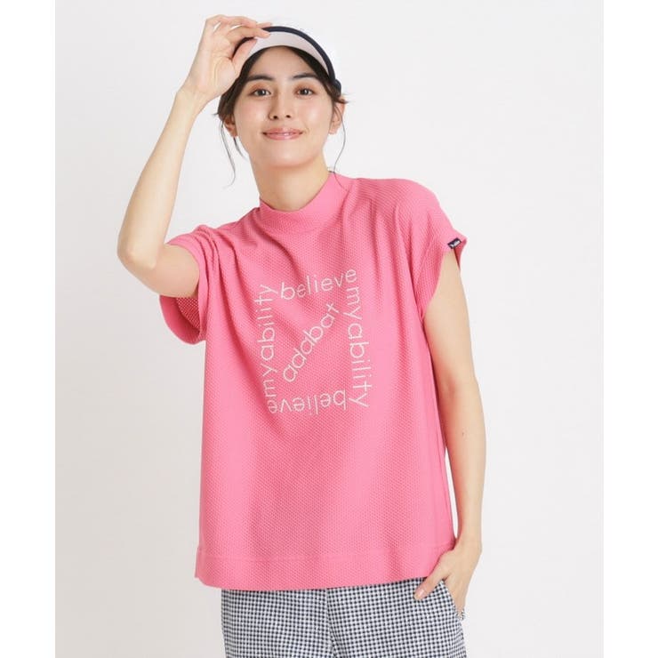 adabat / アダバット ドライワッフルモックネックT ドライワッフルモックネックT[品番：WRDW0214178]｜adabat