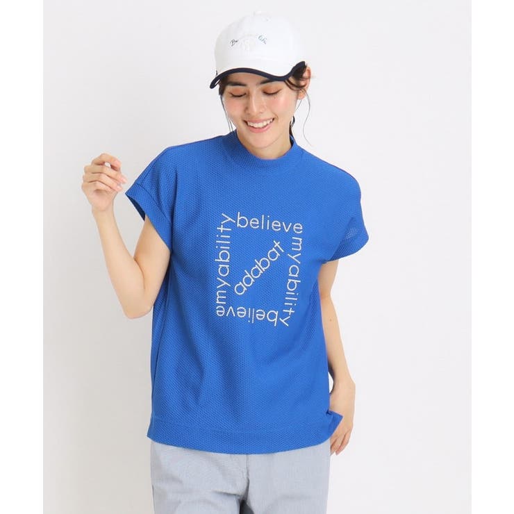 ドライワッフルモックネックT[品番：WRDW0214178]｜adabat